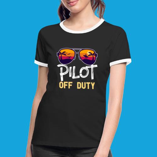 Pilot Of Duty - Frauen Kontrast-T-Shirt