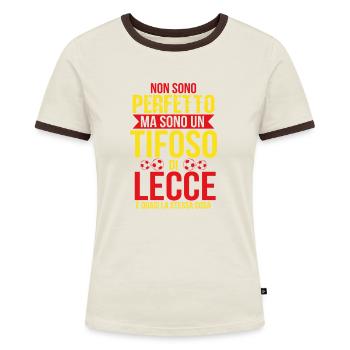 Lecce idée cadeau fan Leccese Football Football - T-shirt contrasté Femme - bleu/blanc - Devant