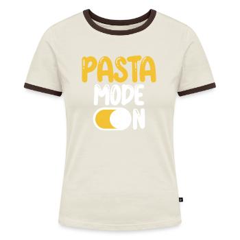 Cadeaux pour les amateurs de pâtes - T-shirt contrasté Femme - bleu/blanc - Devant