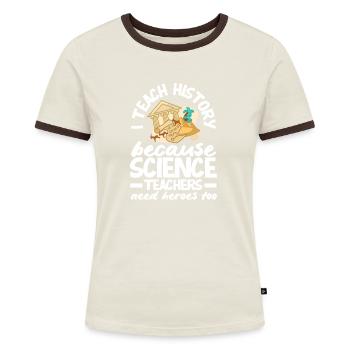Lustiges Lehrer Lehrerinnen Geschenk - Frauen Kontrast-T-Shirt - Blau/Weiß - Vorne