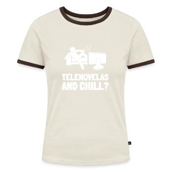 Telenovela Columbianas, émissions hispaniques et feuilletons - T-shirt contrasté Femme - bleu/blanc - Devant