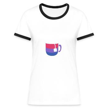 Bisexualitea. Poison bisexuel - T-shirt contrasté Femme - bleu/blanc - Devant