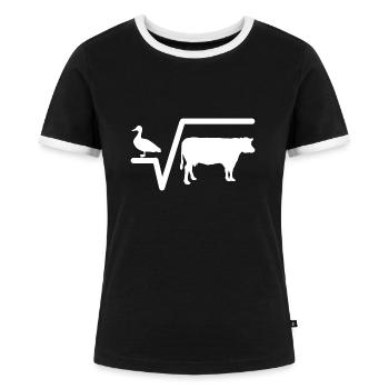 Computer Scientist Computer Science Programmer Nerd Geek - Women's Ringer T-Shirt - black/white - Front - Selfina (174cm)