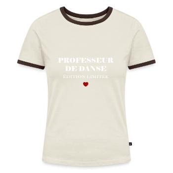 Professeur de danse - T-shirt contrasté Femme - bleu/blanc - Devant