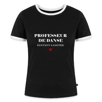 Professeur de danse - T-shirt contrasté Femme - noir/blanc - Devant - Selfina (174cm)
