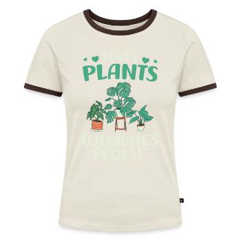 Hobby gardener - Women's Ringer T-Shirt - blue/white - Front