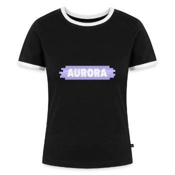 Mutter Aurora - Frauen Kontrast-T-Shirt - Schwarz/Weiß - Vorne - Selfina (174cm)