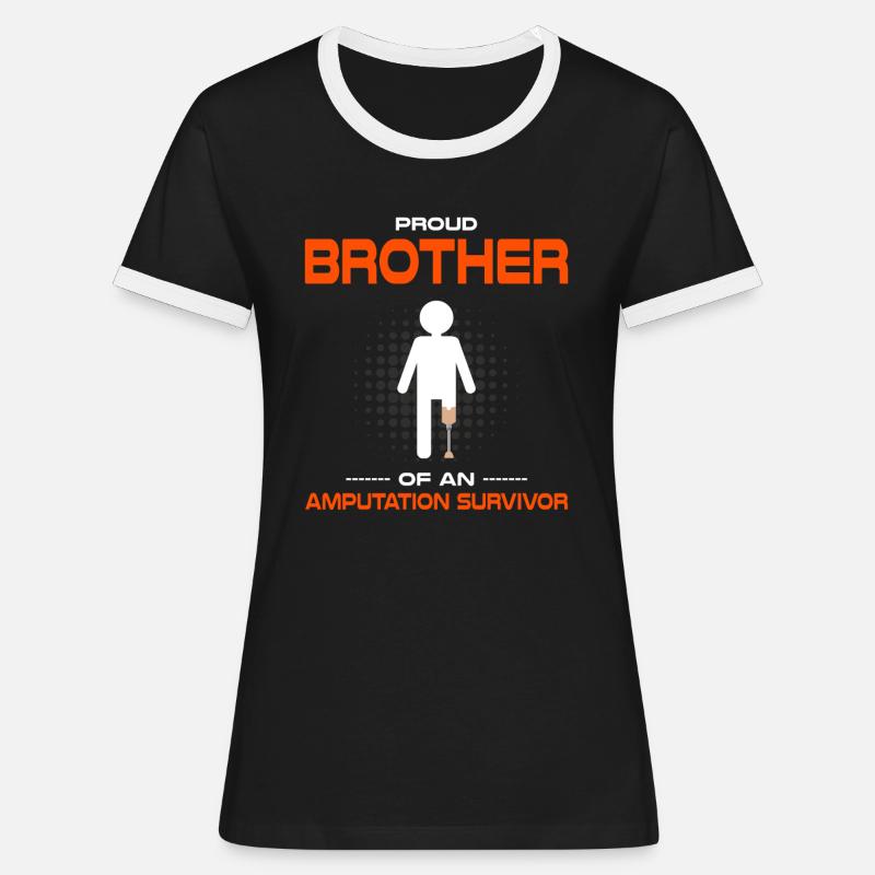 Conception de prothèses de jambe et prothèses de jambe - T-shirt contrasté Femme - noir/blanc