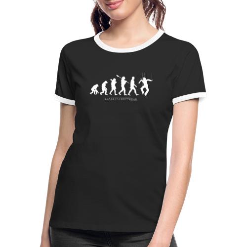 Evolution - Frauen Kontrast-T-Shirt