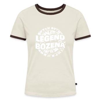Geschenk für Bozena - Frauen Kontrast-T-Shirt - Blau/Weiß - Vorne
