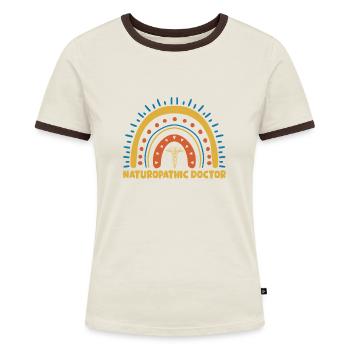 Cute naturopathic doctor Boho Rainbow - Women's Ringer T-Shirt - blue/white - Front