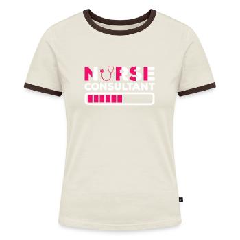 Conseillère en soins infirmiers en cours - T-shirt contrasté Femme - bleu/blanc - Devant