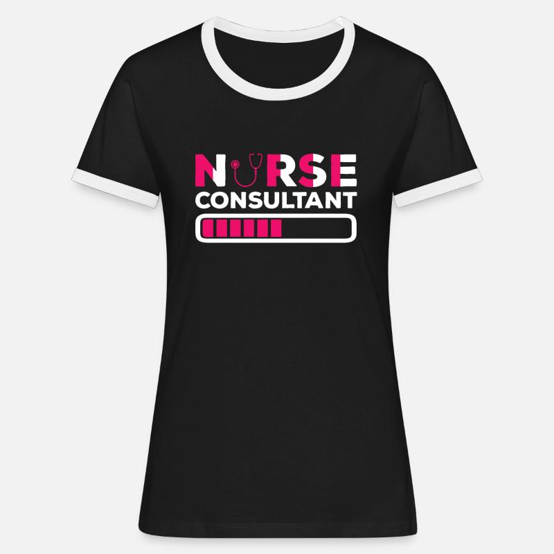 Nursing Advisor In Progress - Women's Ringer T-Shirt - black/white