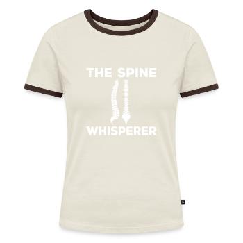 The Spine Whisperer - Women's Ringer T-Shirt - blue/white - Front