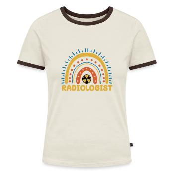 Radiologistes Arc-en-ciel - T-shirt contrasté Femme - bleu/blanc - Devant