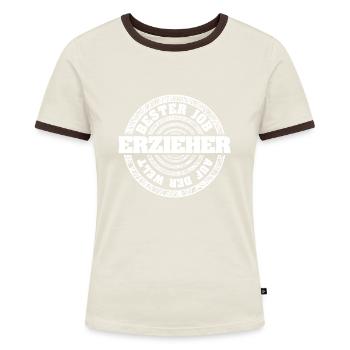 Éducateur - T-shirt contrasté Femme - bleu/blanc - Devant