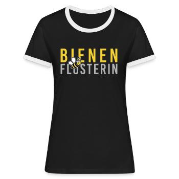 Bienenflüsterin Biene Imkerin bee Bienenkönigin - Frauen Kontrast-T-Shirt - Schwarz/Weiß - Vorne - Selfina (174cm)