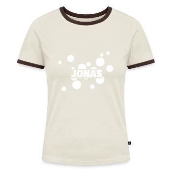 Jonas - Frauen Kontrast-T-Shirt - Blau/Weiß - Vorne