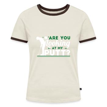 Golfer Humor Golfing Golf Club - Frauen Kontrast-T-Shirt - Blau/Weiß - Vorne