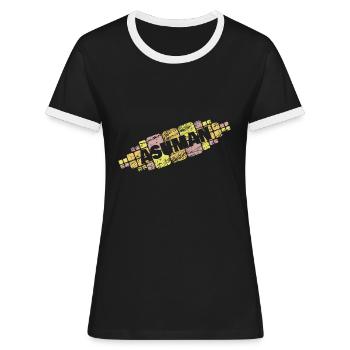 Mutter für Asuman Mutti Mama - Frauen Kontrast-T-Shirt - Schwarz/Weiß - Vorne - Selfina (174cm)