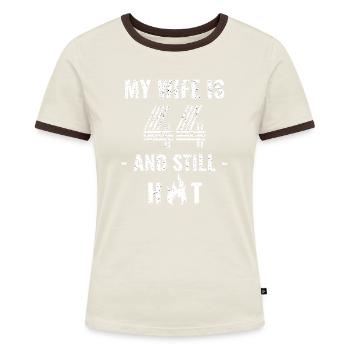 Cadeau d’anniversaire de 44 ans - T-shirt contrasté Femme - bleu/blanc - Devant