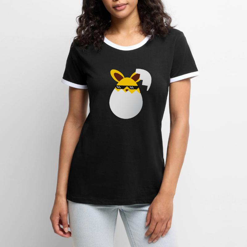 Easter Egg Easter Egg Easter Egg Frauen Kontrast-T-Shirt