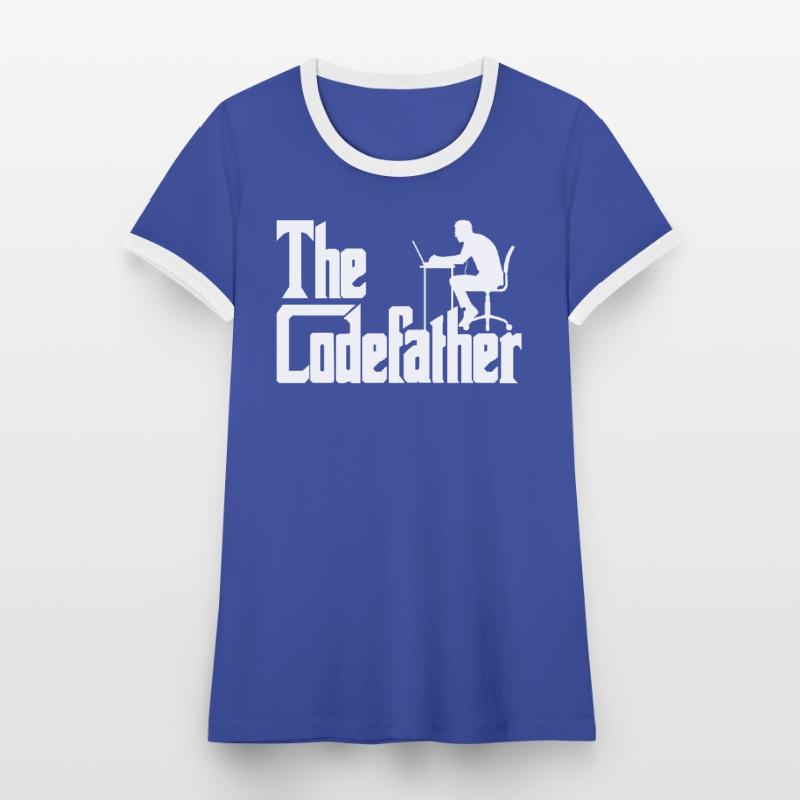 Programmierer Code Entwickler Codefather Spruch Frauen Kontrast-T-Shirt