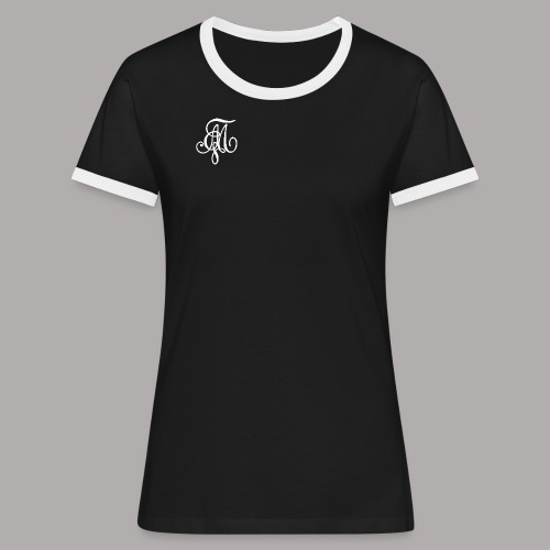 Zirkel, weiss (vorne) - Frauen Kontrast-T-Shirt