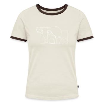 Ours polaire Ours polaire cadeau design haut de gamme antarctique - T-shirt contrasté Femme - bleu/blanc - Devant