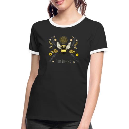 Just Bee-ing! - Dame kontrast-T-shirt