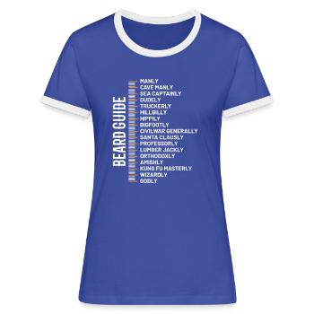 bart - Frauen Kontrast-T-Shirt - Blau/Weiß - Vorne