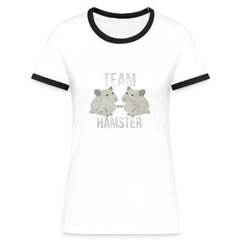 Hamster - Women's Ringer T-Shirt - blue/white - Front