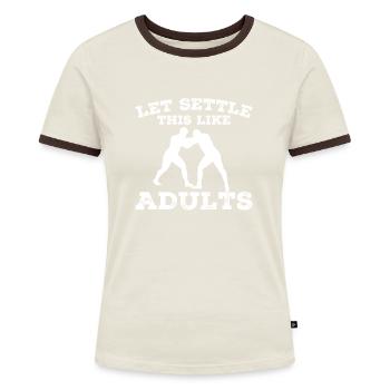 Faisons-le comme des adultes - T-shirt contrasté Femme - bleu/blanc - Devant