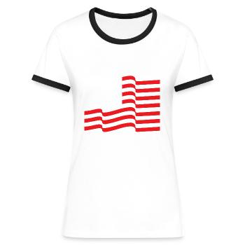 26.2 Meilen Marathon - Marathonläufer - Frauen Kontrast-T-Shirt - Blau/Weiß - Vorne