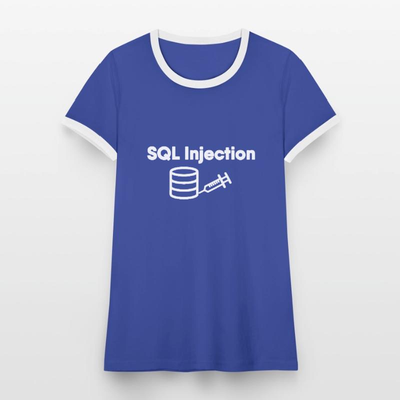 Injection SQL de base de données T-shirt contrasté Femme