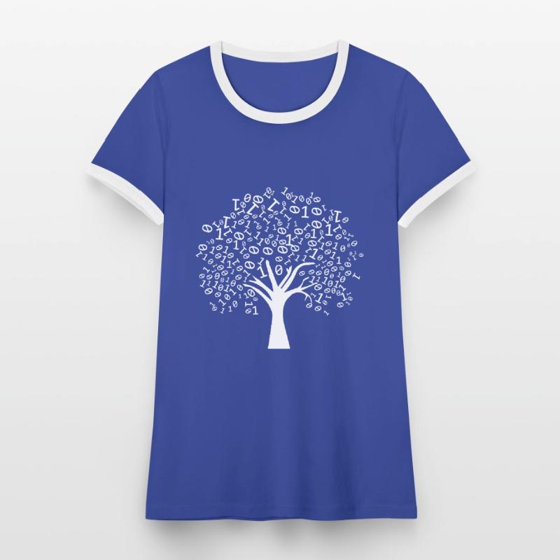 Programmer Binary Tree Women's Ringer T-Shirt