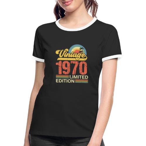 Wijnjaar 1970 - Vrouwen contrastshirt