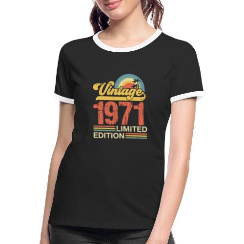 Wijnjaar 1971 - Vrouwen contrastshirt