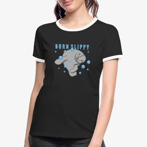 Born Slippy - Kontrast-T-shirt dam