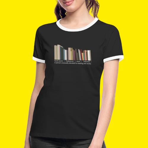 Book worm in Engels - Vrouwen contrastshirt