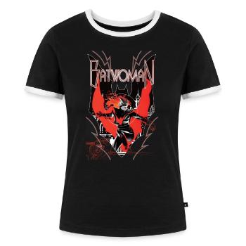 Batwoman Blason - T-shirt contrasté Femme - noir/blanc - Devant - Selfina (174cm)