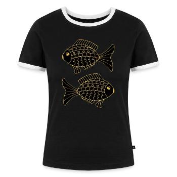 poisson - T-shirt contrasté Femme - noir/blanc - Devant - Selfina (174cm)