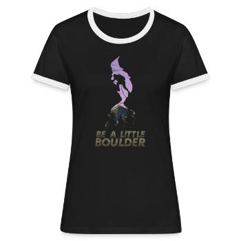 Bouldern Boulderer - Frauen Kontrast-T-Shirt - Schwarz/Weiß - Vorne - Selfina (174cm)
