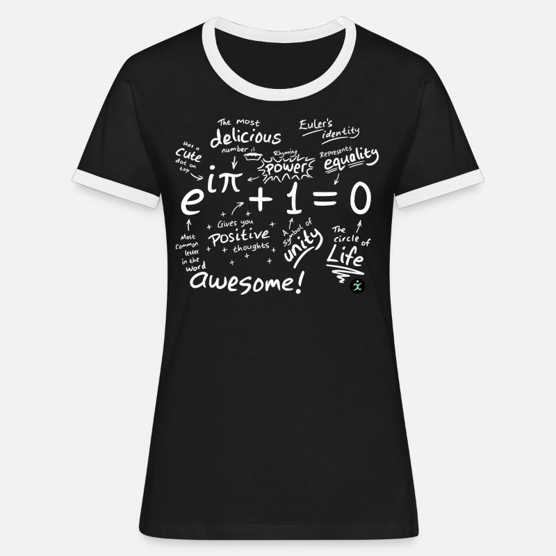 Euler's Identity - Women's Ringer T-Shirt - black/white