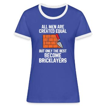 Bricklayer - Women's Ringer T-Shirt - blue/white - Front