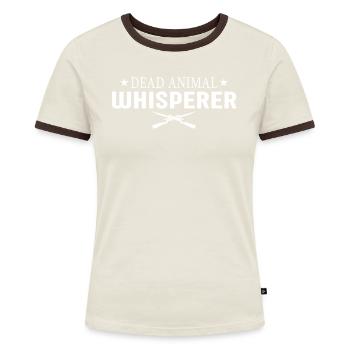 Tiermontage Jagdtrophäe Tiere ausstopfen - Frauen Kontrast-T-Shirt - Blau/Weiß - Vorne