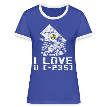Nuclear Power - Proud Nuclear Engineer - Women's Ringer T-Shirt - blue/white - Front