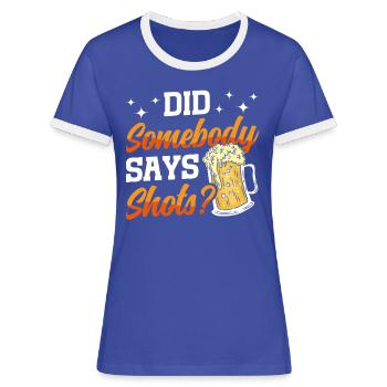 Crawled Pub Crawl Alcohol Drinking - Frauen Kontrast-T-Shirt - Blau/Weiß - Vorne