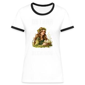 Easter Eostre Pagan Spring - Women's Ringer T-Shirt - blue/white - Front