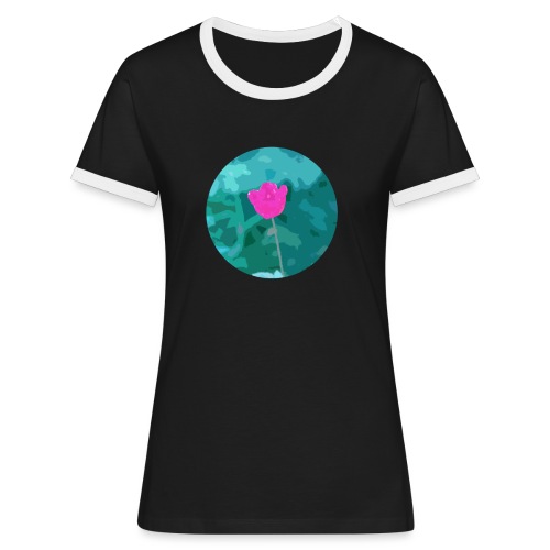 Flower power - Vrouwen contrastshirt